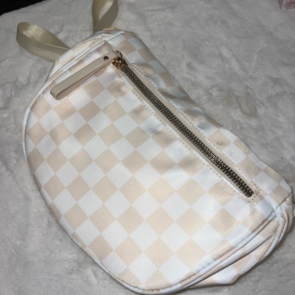 Emmafy Crossbody/ Fanny Pack Checkered Beige Bag - Picture 4 of 5